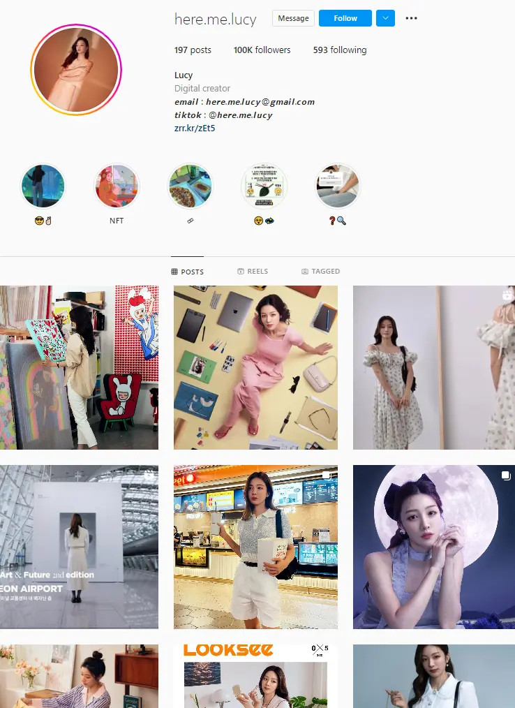 Here me lucy instagram Page